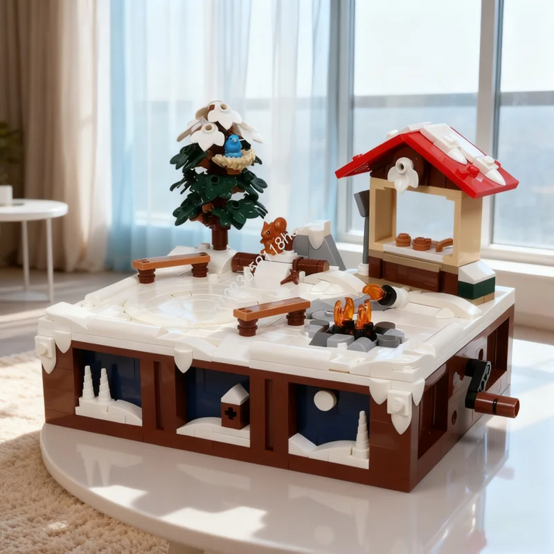 

649pcs MOC Skating The Sugar Shack Seasonal Model Building Blocks Architecture Festivals Gifts DIY Idea Brick Toys Birthday