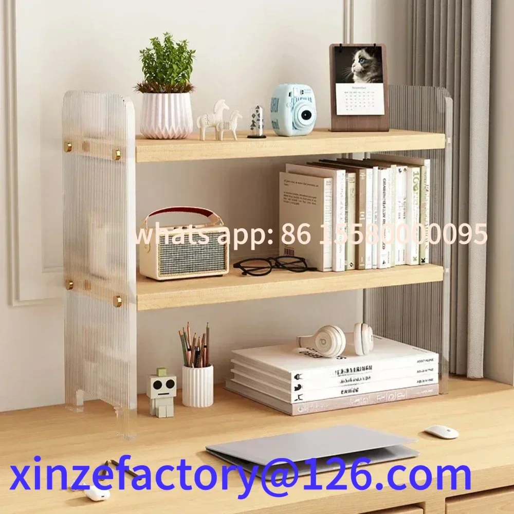 

Customizable Desktop Storage Rack Acrylic Desk Bookshelf Student Dormitory Organize Shelves Office Workstations Multi Layer Stor