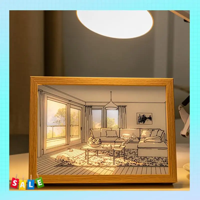 

A56X световая картина светодиодный ночник прикроватная лампа атмосфера настольная лампа Настенный декор подарок для спальни