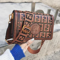 Mini bolsos de cuero PU para mujer, bolsos cruzados de marca de primavera, cubierta con solapa con estampado de letras para teléfono móvil, bolsos de mensajero para mujer, nuevo