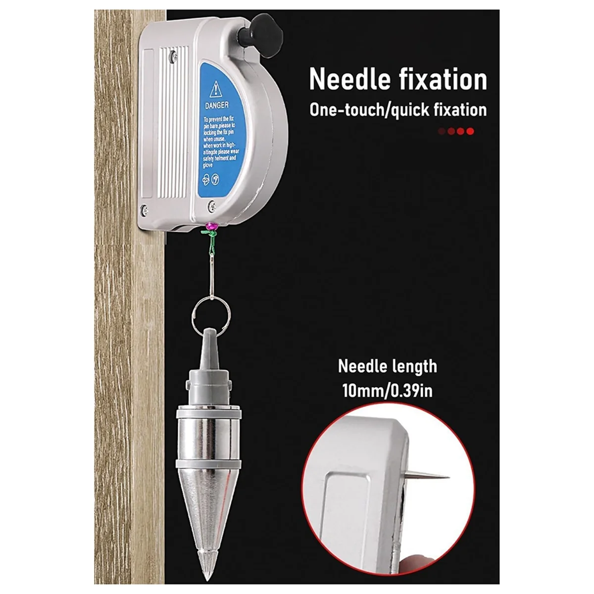 ABNJ intrekbare schietlood, automatisch reklijn stabiliseren magnetische schietlood-tool, magnetische intrekbare pruim-bob 1PCS