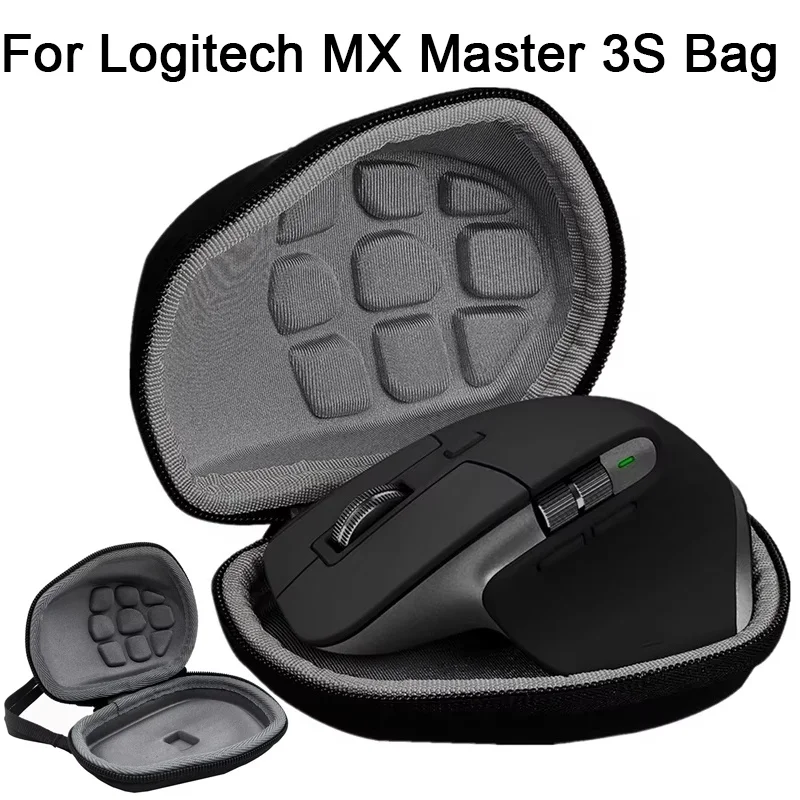 Tragbare Harte EVA Reise Fall Drahtlose Maus Wasserdicht Staubdicht Mäuse Tasche Für Logitech MX Master 3S Shell Accessorise Mit Haken