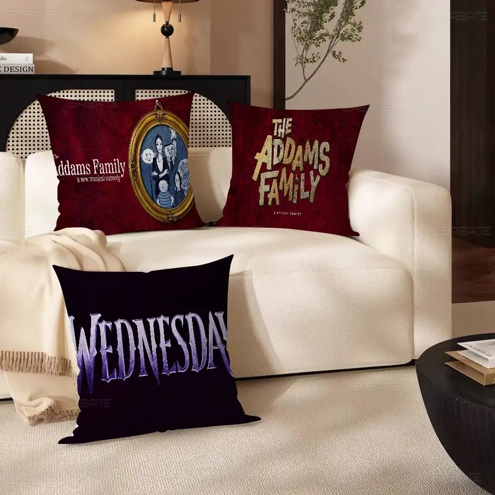 الفيلم الكلاسيكي T-The A-Addams F-Family الأربعاء غرزة محظوظ التنين وسادة غطاء وسادة أريكة غطاء غرفة المنزل الديكور #5