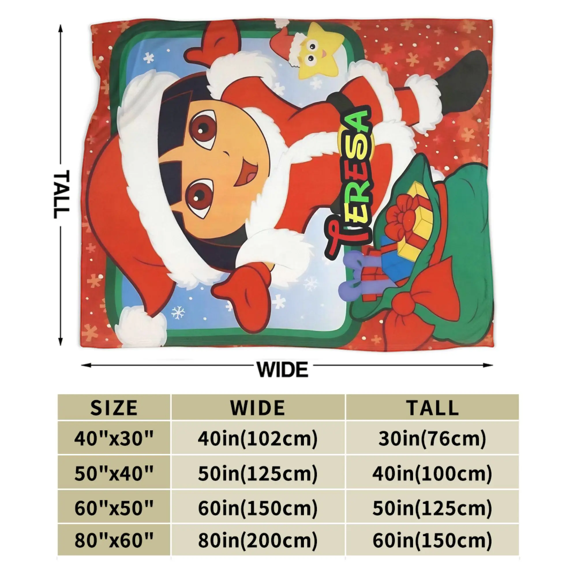 عيد الميلاد دوراس المستكشف المطبوعة الدافئة البطانيات الناعمة أفخم رمي بطانية نمط غرفة نوم الفانيلا المفرش أريكة غطاء سرير #6