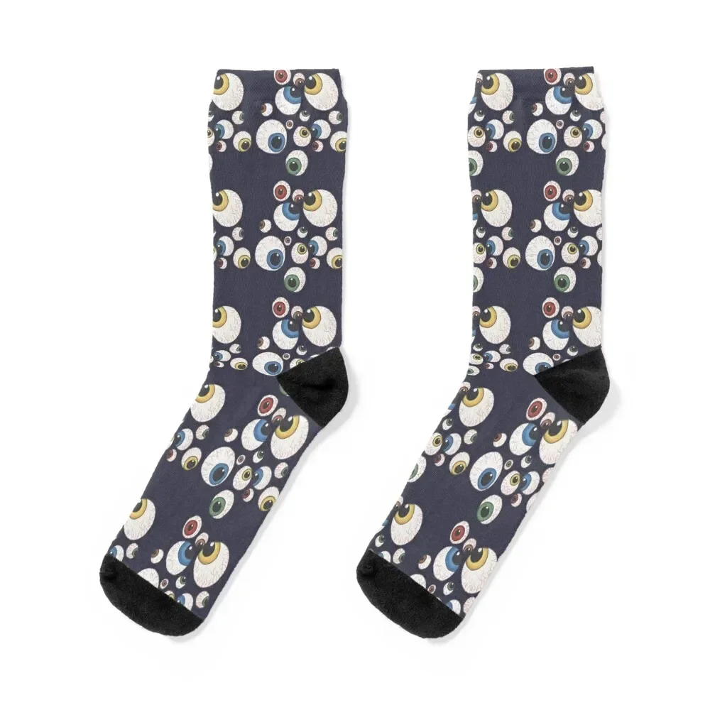 Eyeballs Socks Heating sock Stockings compression crazy Antiskid soccer Socks Women's Men's