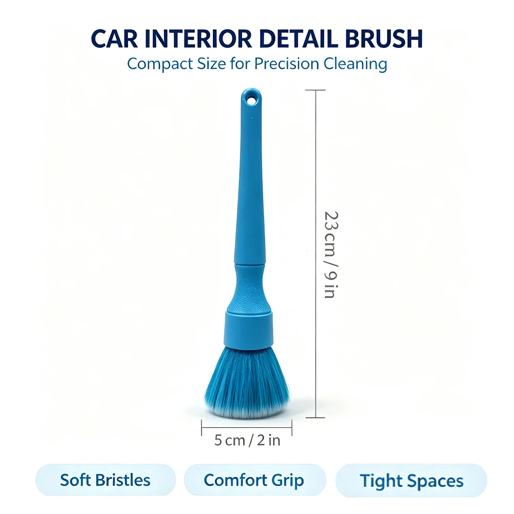 AUTOBRIGHT Autopflegebürste mit ultraweichen Borsten, Innenreinigungsbürste für Armaturenbrett, Lüftungsschlitze, Autowäsche und -pflege – Detail 4