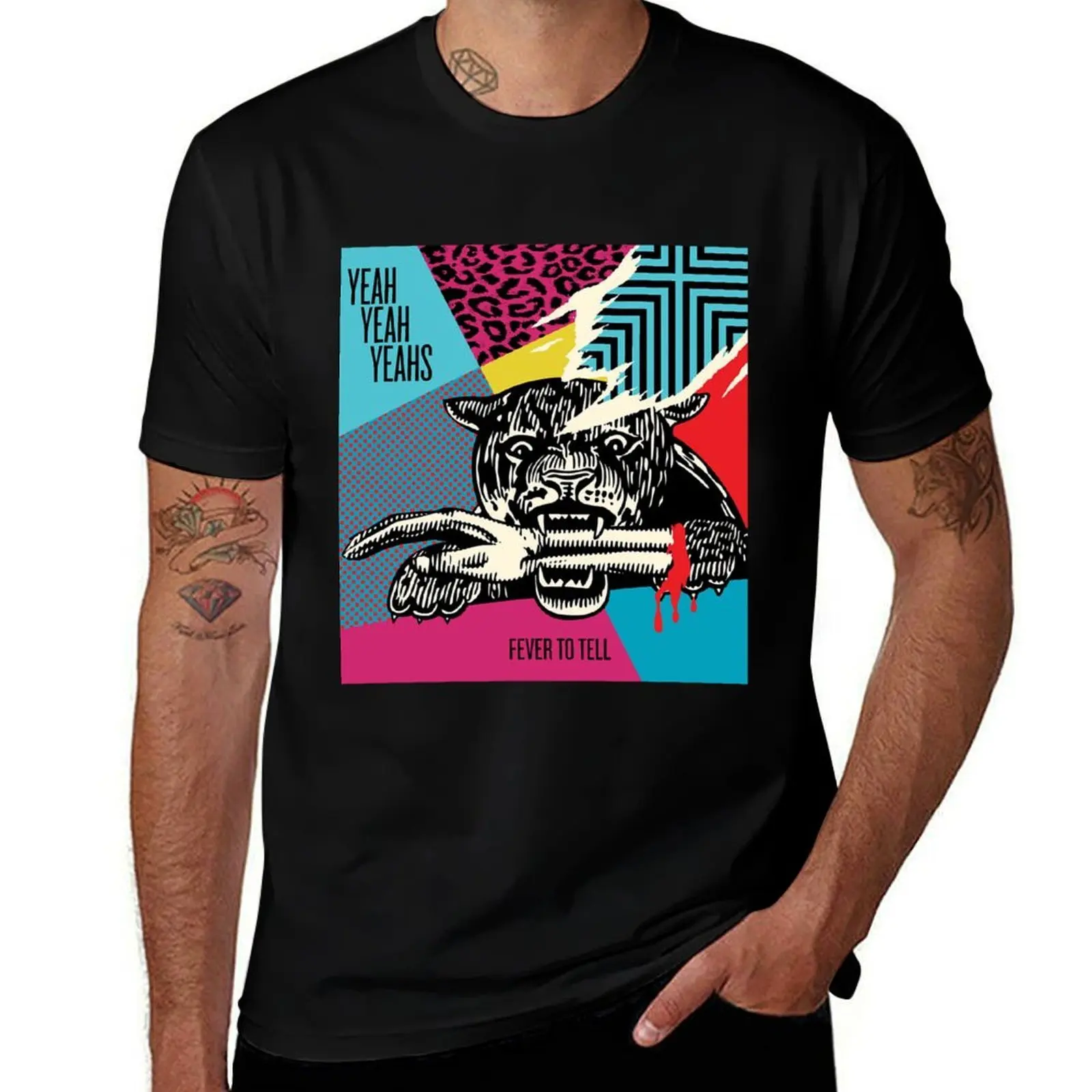 Yeah Yeah Yeahs Fever to tell T-Shirt Fashion Graphic Tee for Men