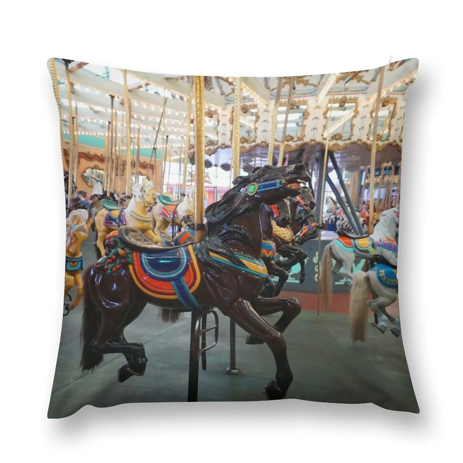 

Black Carousel Horse Photograph Throw Pillow Couch Pillows Christmas Throw Pillows Covers Pillow Covers Decorative pillow