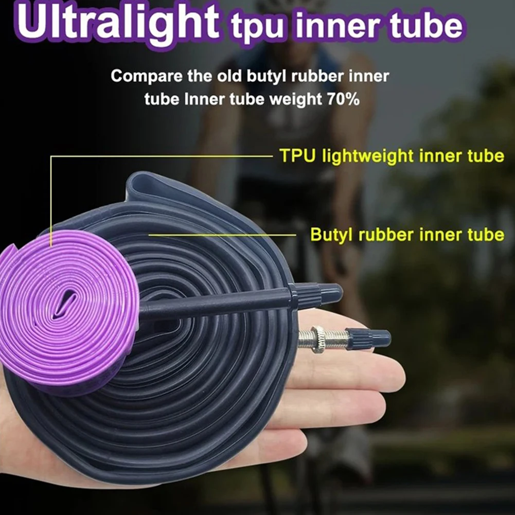 Bicycle Inner Tube Purple Ultralight 22g 20inch 451 20x1.0-1.5 Bike Inner Tube TPU Tire For BMX451 Bike Bicycle Accessories