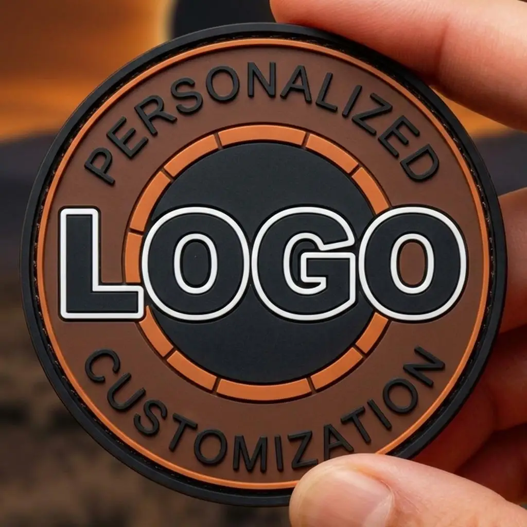 Large Quantity Custom 3D Embossed Rubber Silicone Tags Personal Logo Hook Loop PVC Patches Detachable Waterproof Badges