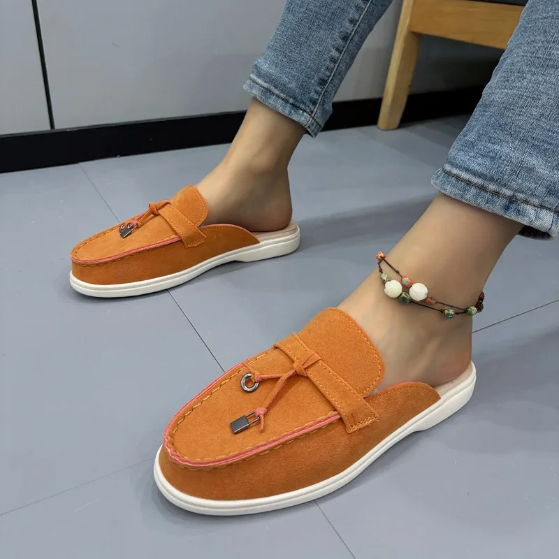 Flat with Solid Modern Slippers Summer Outside Women's Shoes on Sale 2024 Fashion Novelty Adult Women's Slippers Chinelos