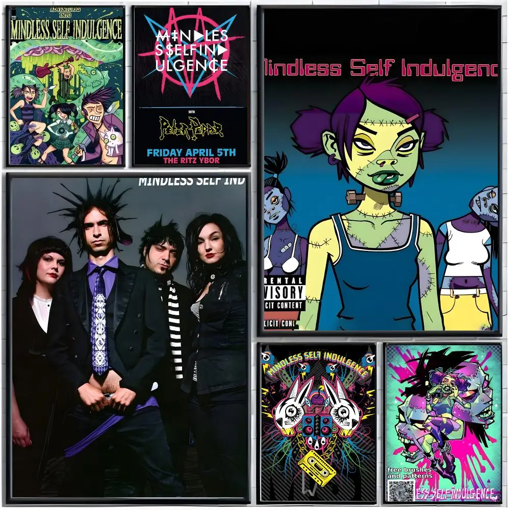 band rock M-Mindless Self Indulgence Poster Modern Wall Art Home Decor Living Room Decorative Print Unframed