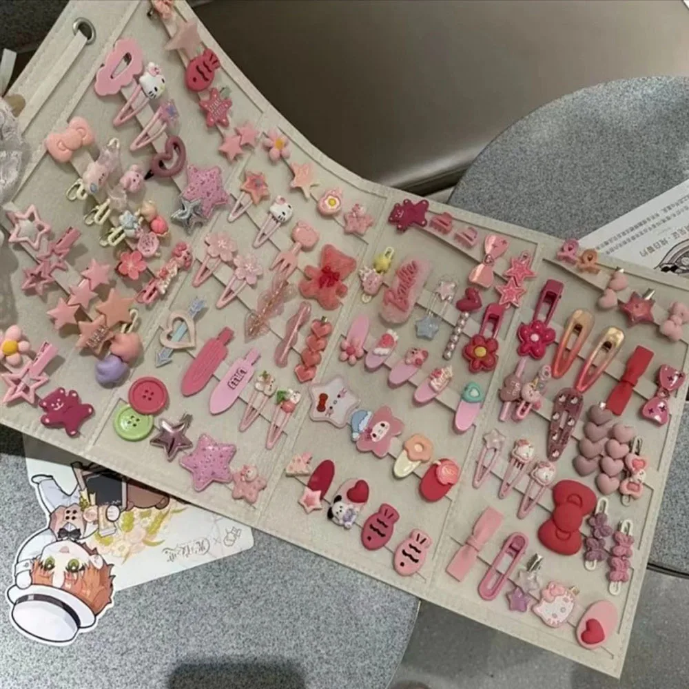 Conjunto de pinzas para el cabello Y2K para mujer y niña, accesorios para el cabello de color rosa, Clip de borde sin costuras, horquilla de belleza dulce, pinzas para el cabello a la moda, 10-50 Uds.