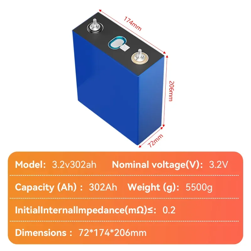 3.2V 302Ah Great a CALT 302Ah 11000 Cycle Golf Cart Solar Energy Storage Systems Prismatic Lithium Ion Batteries