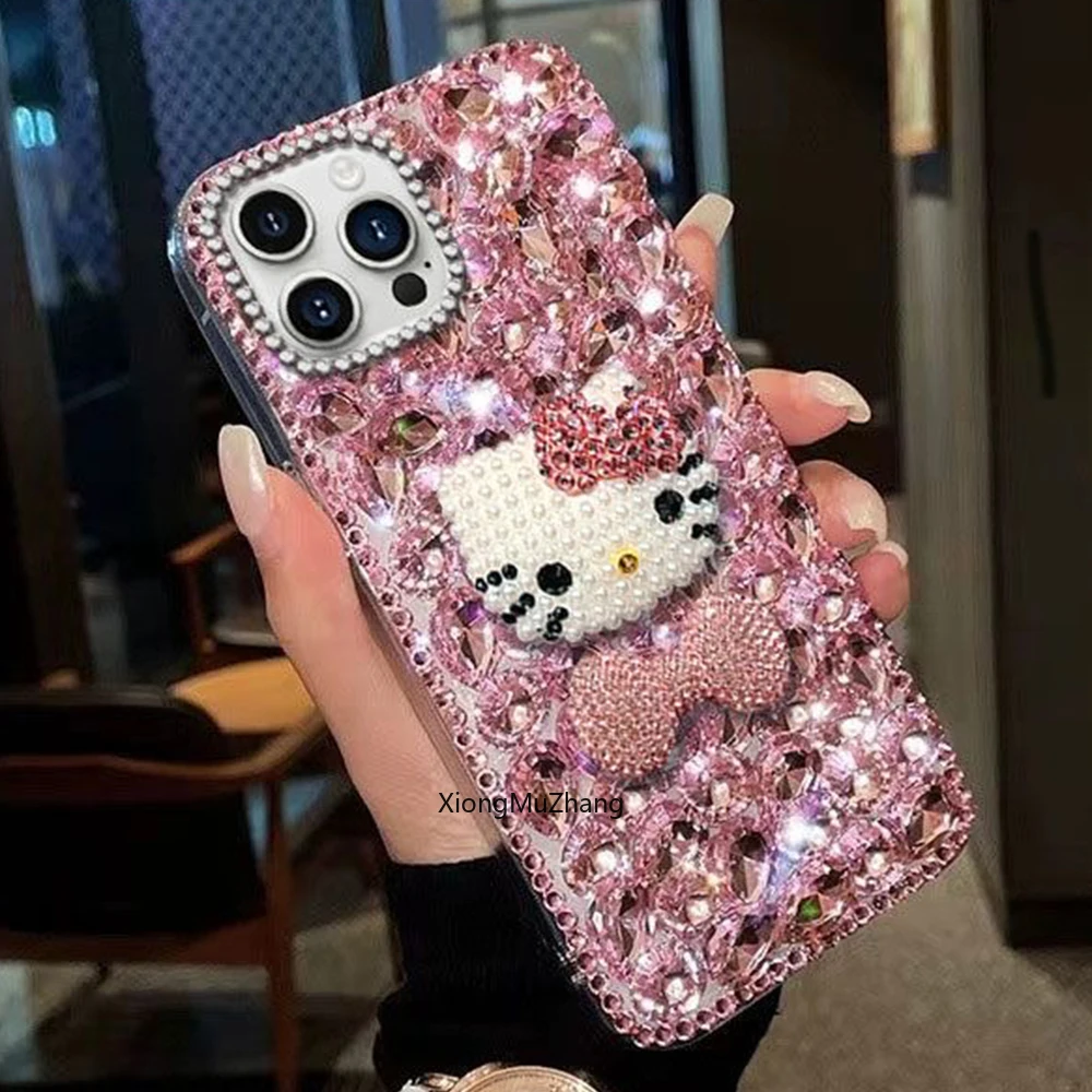 Für Nothing Phone 3A Lite 3A Pro 3A 4A Pro 4B 2A Plus 1 CMF Phone 2 Pro 1 Glitzernde Diamant-Hello-Kitty-Handyhülle – Detail 4