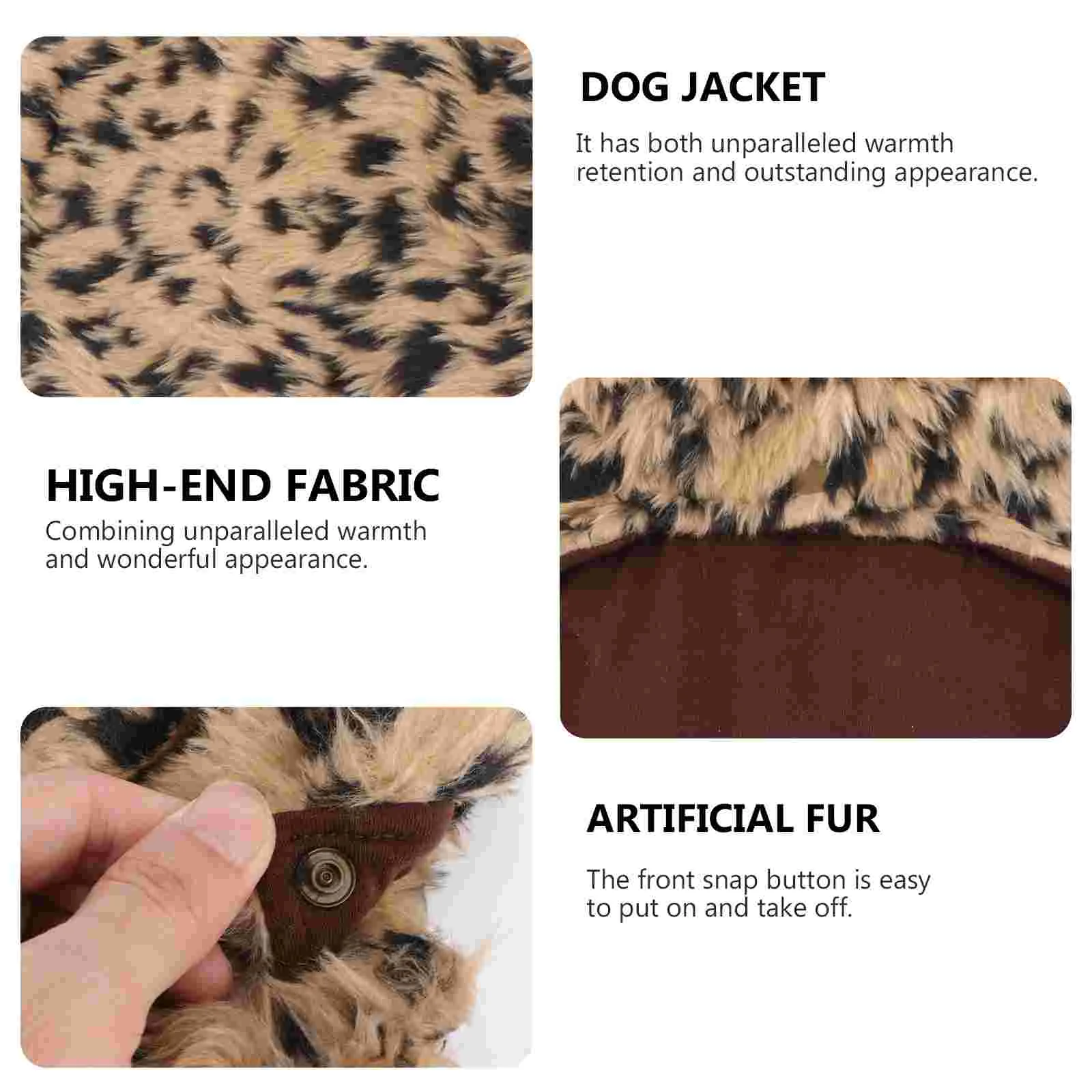 

Tank Top Leopard Dog Jacket Autumn And Winter Overcoat Warm Keeping Flush Clothes