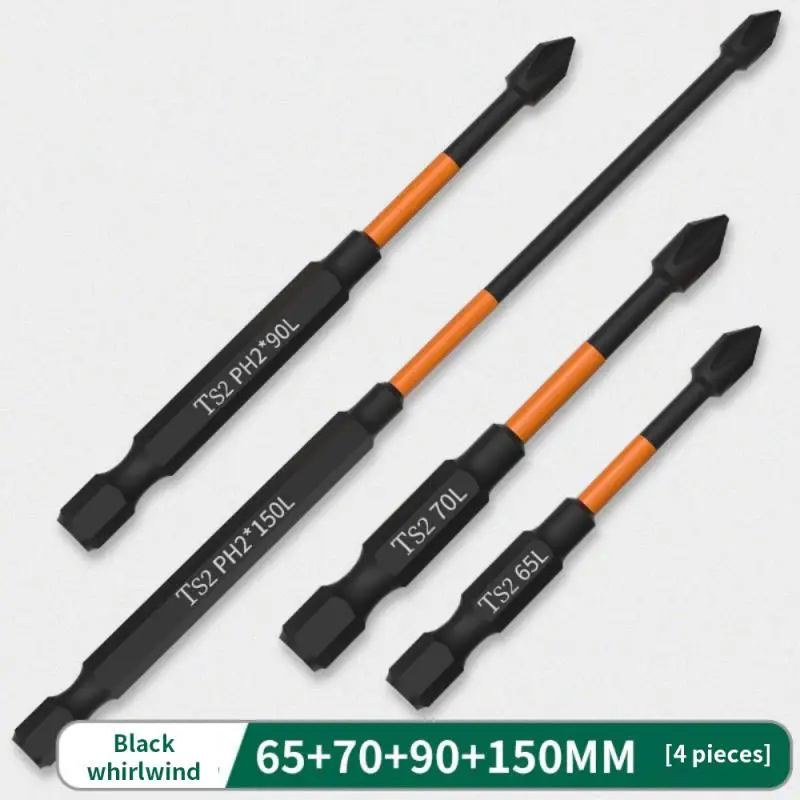 PH2 Magnetic Cross Bit Set Special Slotted Cross Phillips Impact Batch Head Hardness Screwdriver Bit Screw Driver Hand Tool