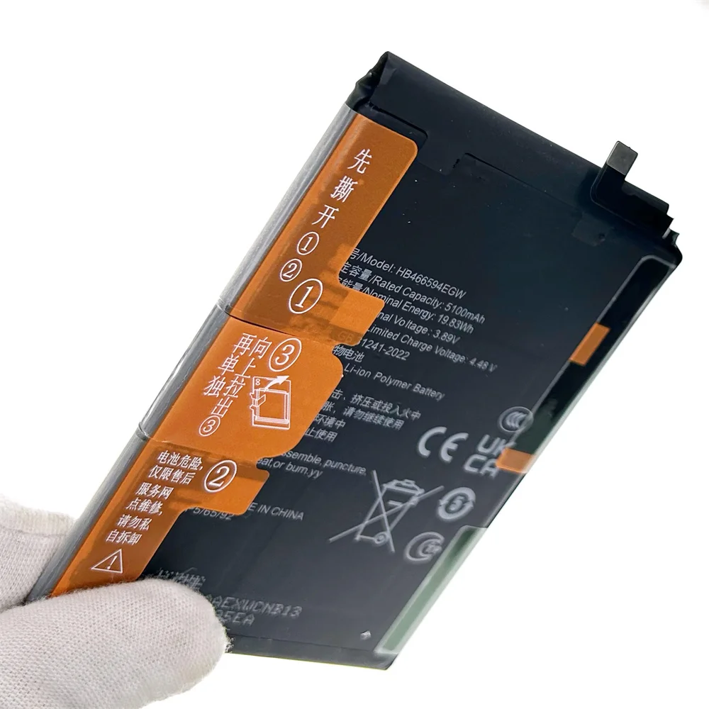 Brand New HB466594EGW 3.89V 5100mAh For Honor X6a X6B X5PLUS X5 PLUS Mobile Phone Batteries Batteria Battery +Free Tools