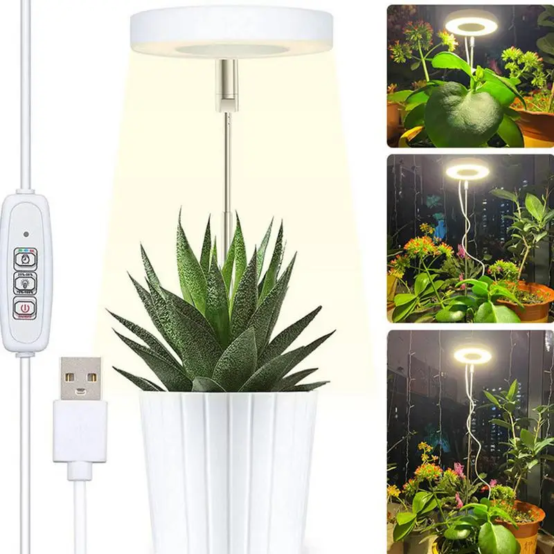 Indoor Growing Plant Lights LED Grow Light Full Spectrum Phyto Grow Lamp With 4 Level Automatic Timer For Indoor Plants Balcony