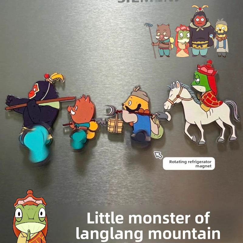 

Langlang Mountain фильм товары мультфильм милые куклы магниты на холодильник креативное украшение дома акриловые 3D наклейки на стену подарки