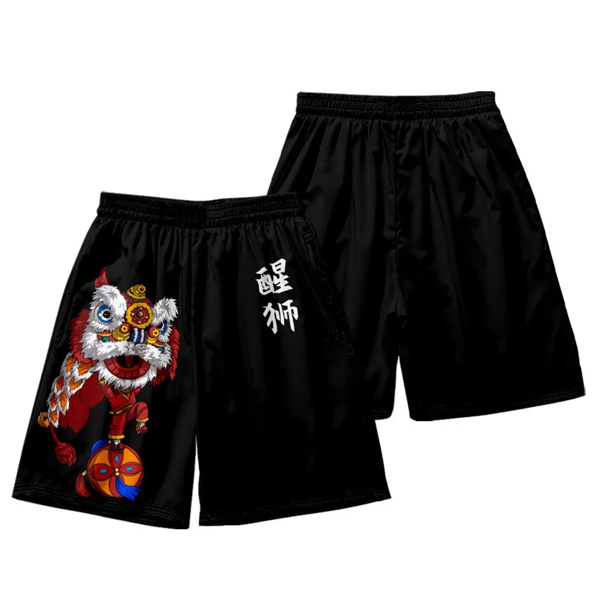 Human fireworks Men Women Casual Short Pants 2023 Summer Chinese Style Print Shorts Fashion Hip hop Tight Shorts Biker Shorts