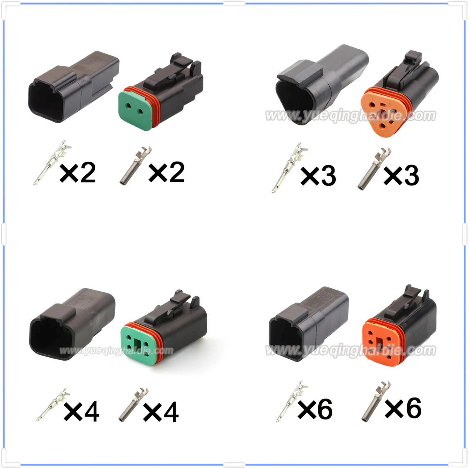

Deutsch DT Connector Waterproof 1.6mm Series Male Female Connectors Electrical Wiring Harness Housing Cable Socket for DT04 DT06