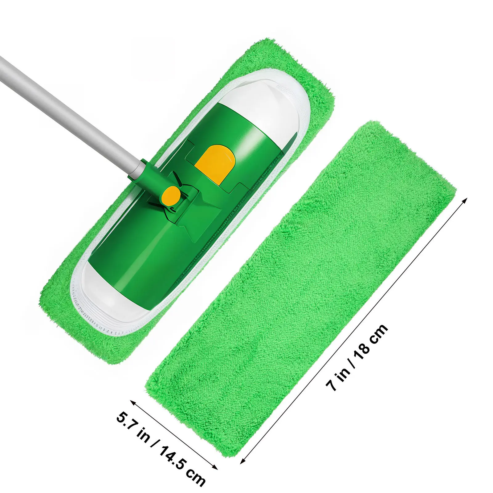 6Pcs Ultra Fine Fiber Mop Covers Super Absorbent No Shedding Elastic Fit Mop Pads Replacement Wet Floor Cleaning Cloths