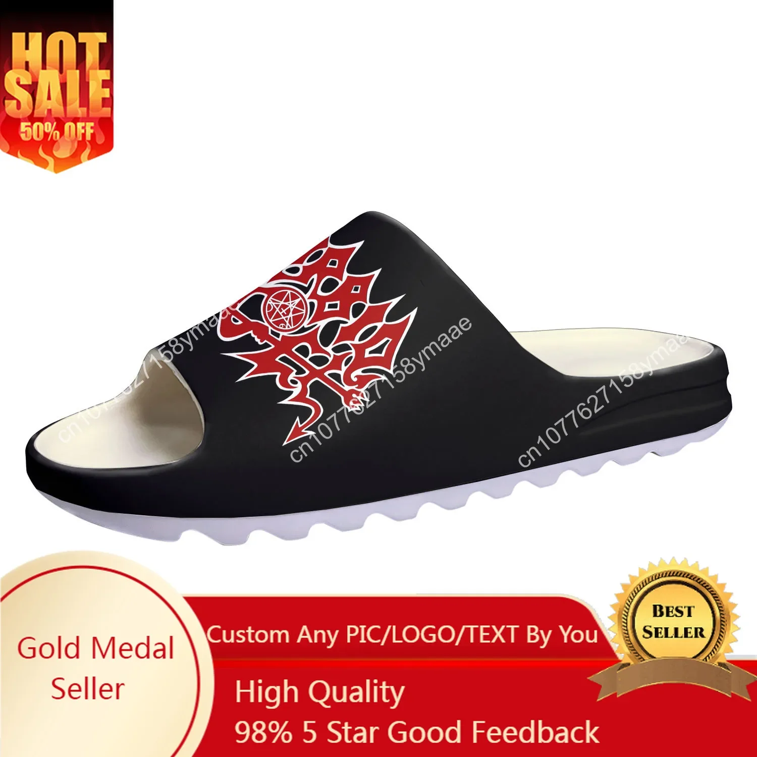 

Morbid Angel Soft Sole Sllipers High Grade Home Clogs Customized Step on Water Shoes Mens Womens Teenager Beach on Shit Sandals