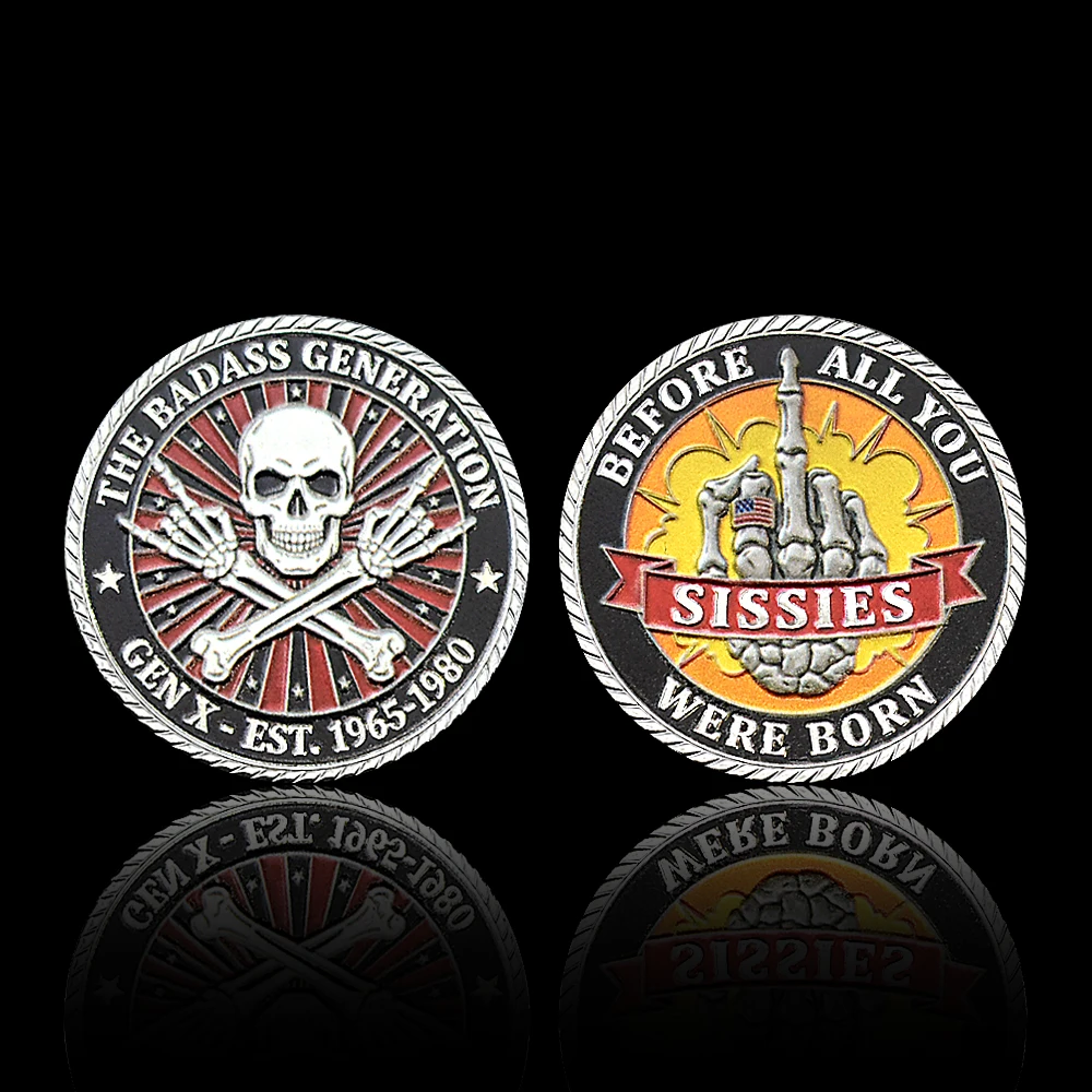 Generation X skeleton Coin Collectible Limited Edition Novelty Coin Collectible Gift for Fans and Collectors replica