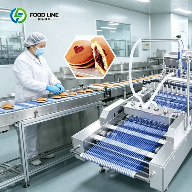 Automatic Dorayaki Cake Production Line for Food Factory High Capacity Dorayaki Making Machine for Industrial Use