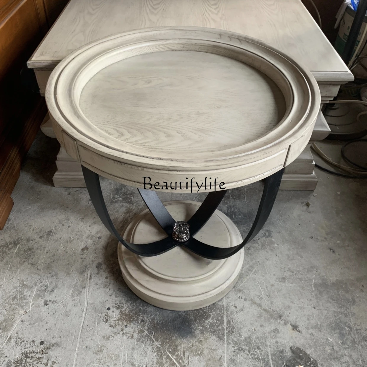 อเมริกันแสงหรูหราไม้เนื้อแข็งรอบแกะสลักหมายเลขมุมย้อนยุคเก่าขอบหมายเลข