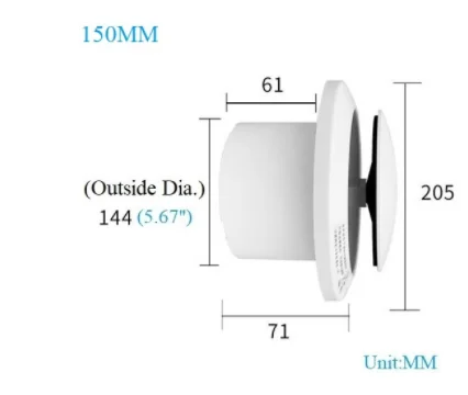 2PCS White ABS Round Square Built-in Air Vent Louver Grille Cover 3 Positions Push Pop Up Open Close