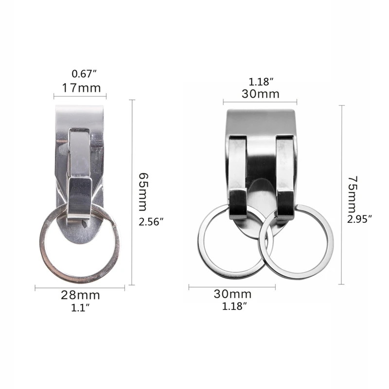 único anel clipe cinto seguro para porta-chaves multitools cinto para chaveiro aço inoxidável para chave