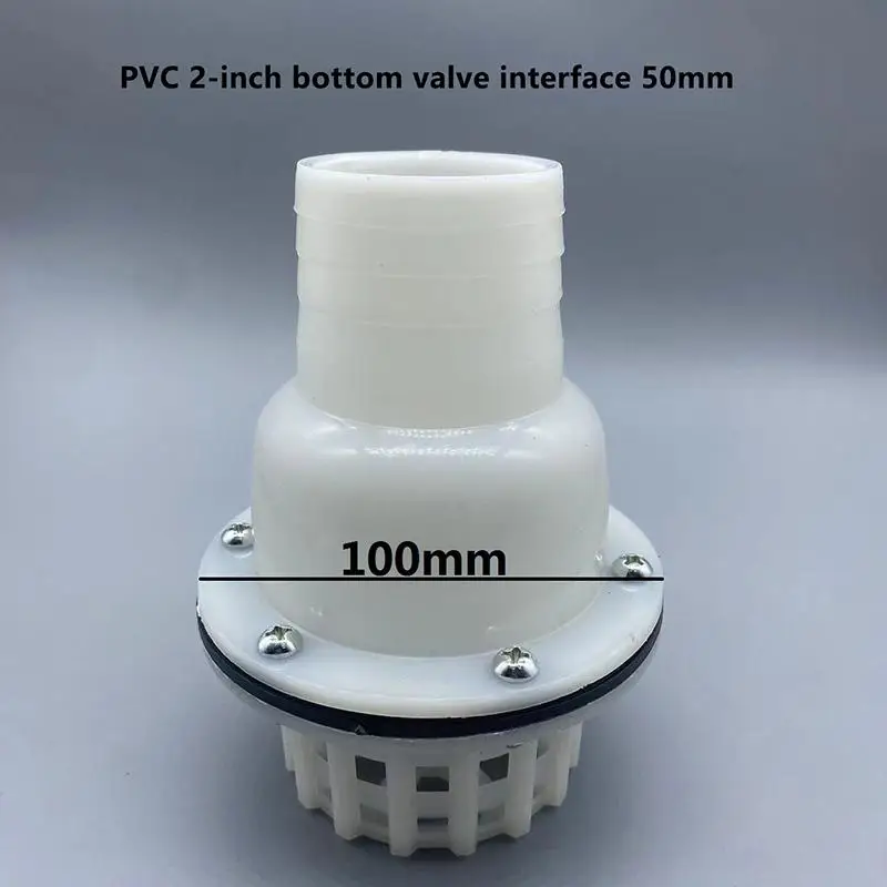 Foot Valve Or Check Valve 2-Inches 50mm /3-Inches 75mm Arge Bore Foot Valve Plastic Self-Priming Pump Bottom Valve Filter