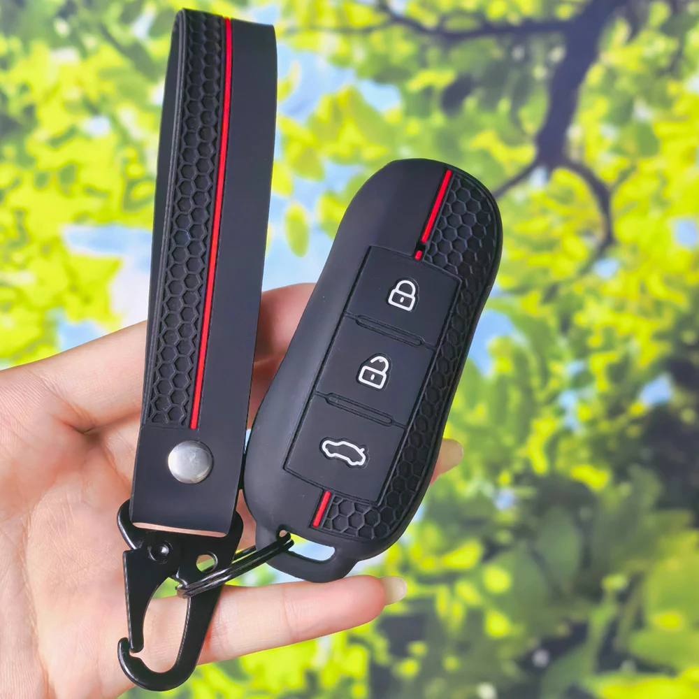 Abrasion‑Safe Silicone Key Case With Keychain For Dongfeng Fengon IX7 Seres 3 5 DFSK SF5 IX5 Glory 580 Remote Accessories