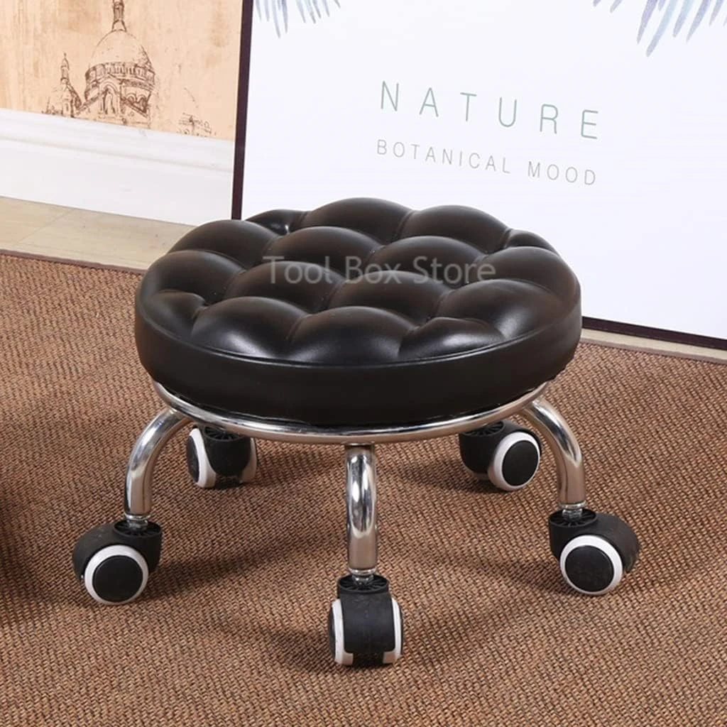 Universal Wheel Stools Household Children & Adult Pulley Small Stool Chair 360 Degree Rotating Mini Sofa Stool with wheels