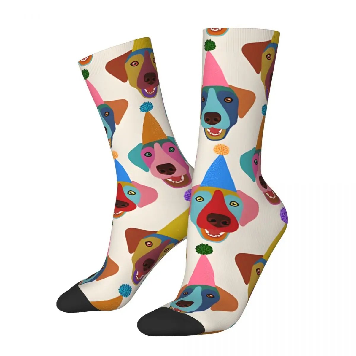 Artsy Party Dogs Men's Socks Retro Harajuku Street Style Novelty Pattern Crew Sock