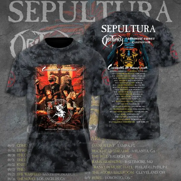 Rock SEPULTURA Band 3D Print T-shirts Men Women Hip Hop Trend Short Sleeve Round Neck Tops Tees Oversized Street Men's Clothing