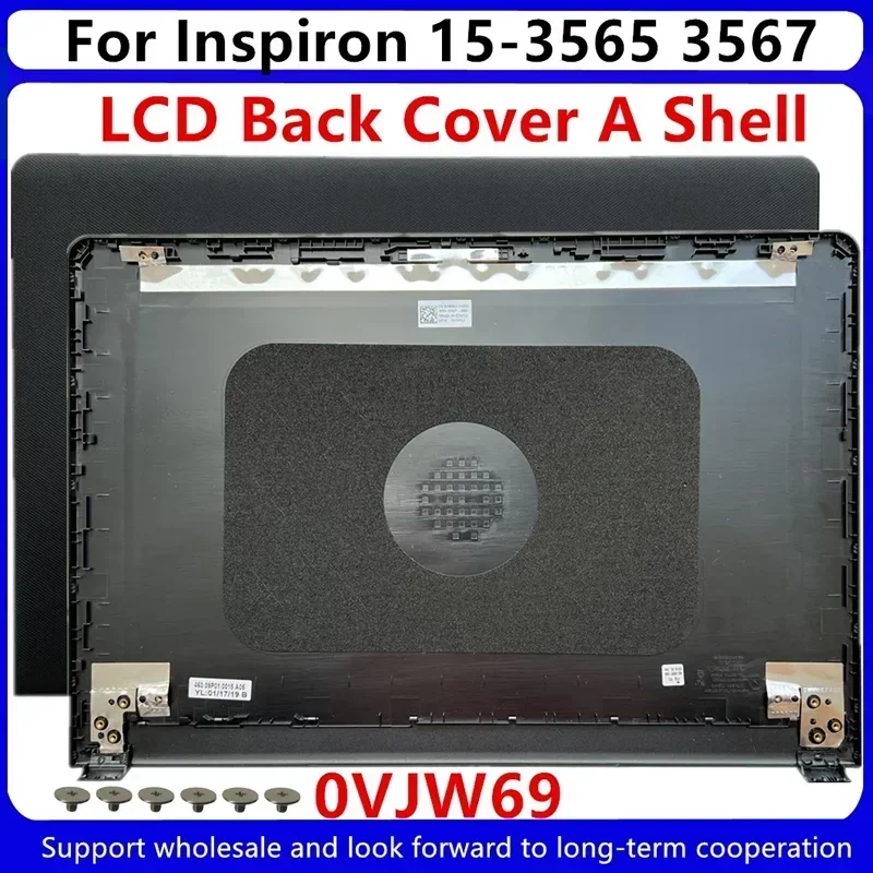 New For Dell Inspiron 15 3576 3565 3567 LCD Back Cover 0VJW69 /Bezel 0XD27R /Palmrest Upper 04F55W / Bottom 0X3VRG/Hinges