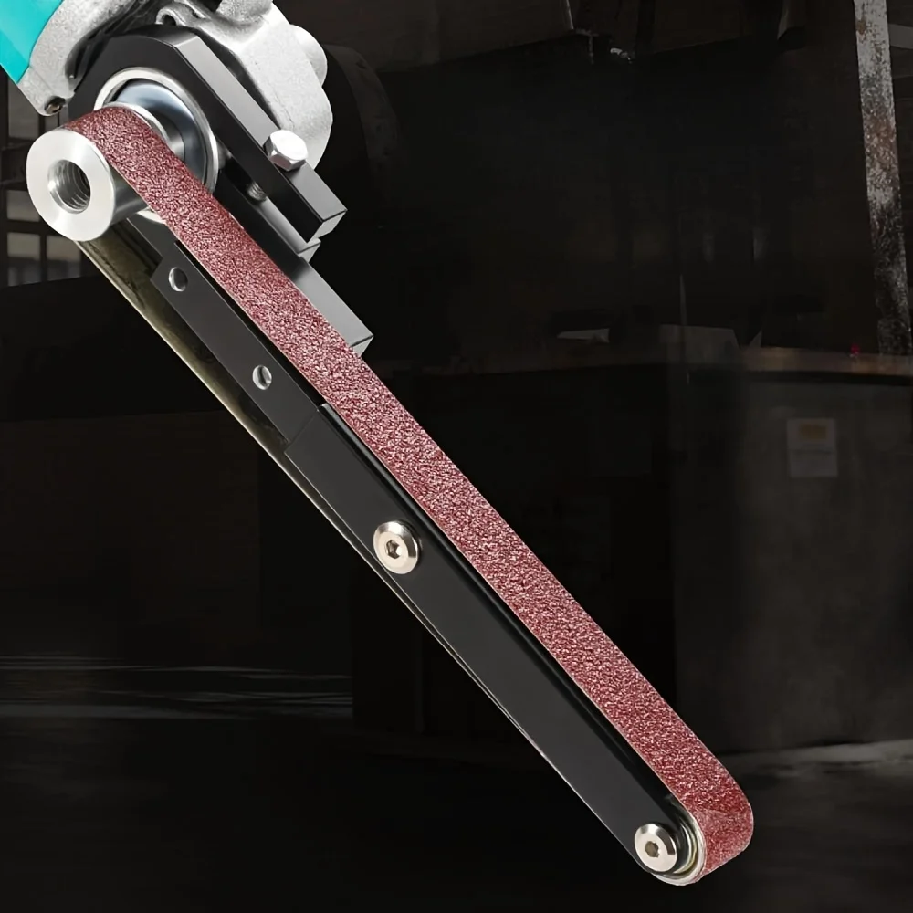 

Angle Grinder To Belt Sander Modification Bracket With 2pcs Sander Belt Suitable For 100 Angle Grinder For Grinding, Rust Remova