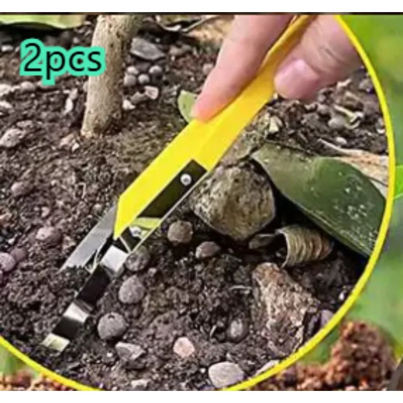 Manual Ring Weeder Gardening Supplies, Plastic Handheld Weed Removing Tool for Yard Lawn Weeding