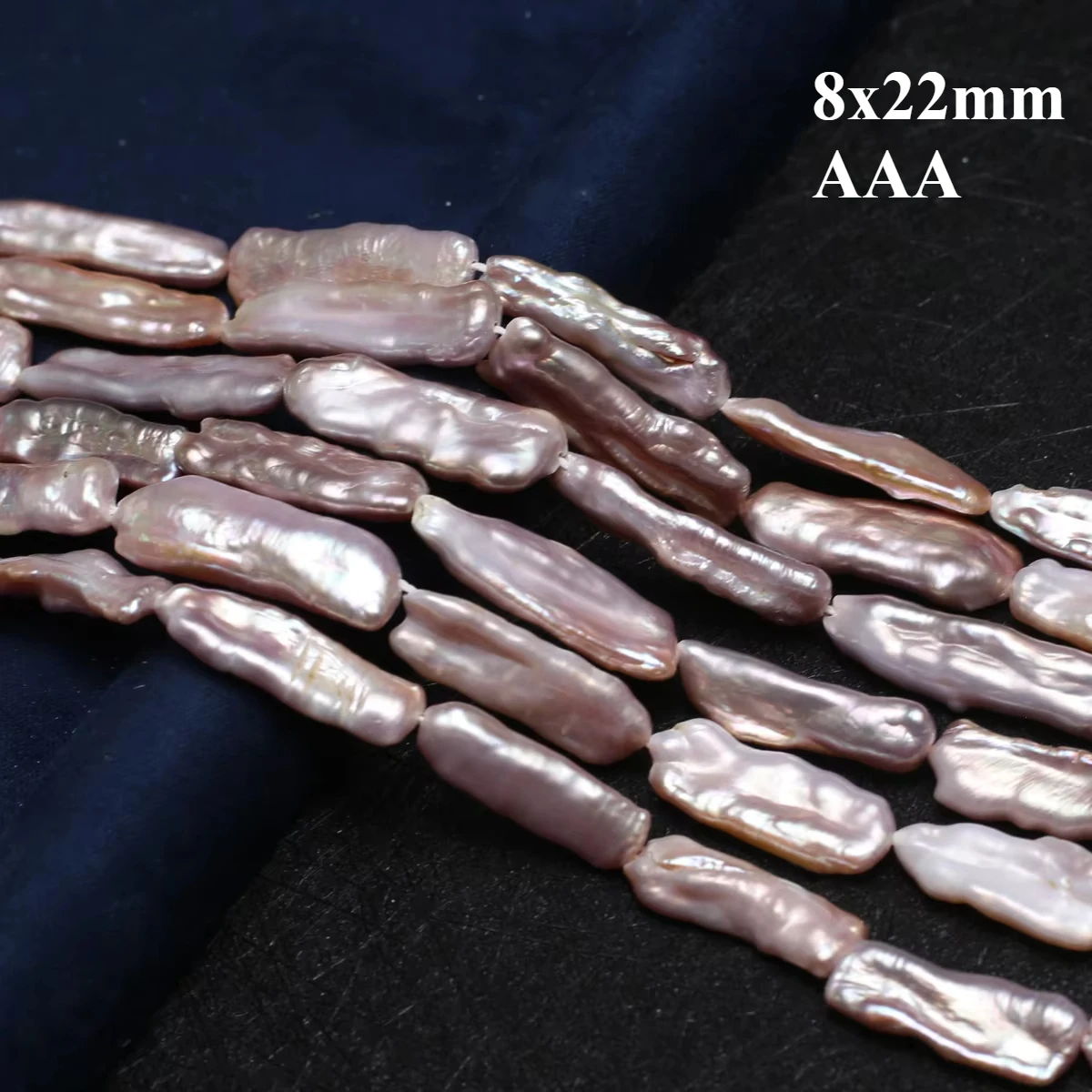 8x22mm AAA Charm Natural Freshwater Pearl Bead Baroque Purple  Fine Gift Women for Make DIY Women Jewelry Necklace Bracelet