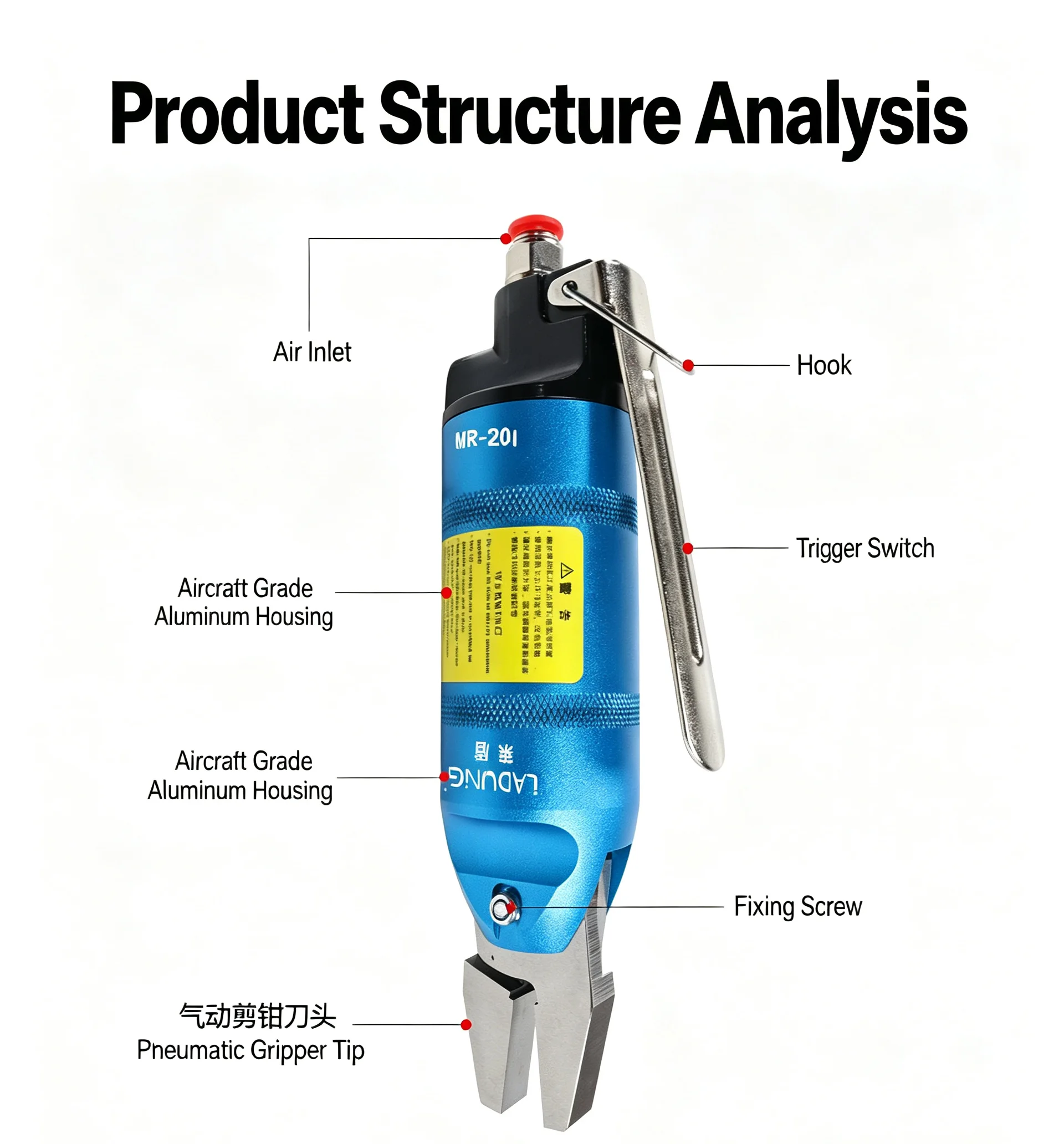 Pneumatic Scissors Air Nipper Shear Head Pneumatic Clamps Knife with And Without Teeth K6Y6K8Y8,Flat Nose Pliers,Crimping Pliers - view 3