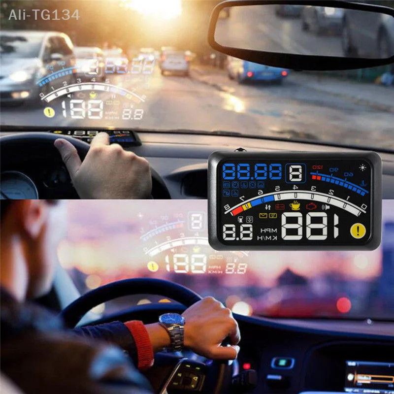 ユニバーサル F4 ヘッドアップディスプレイ HUD ODB2 自動車スピードメーター警告システム安全 SHIDWJ