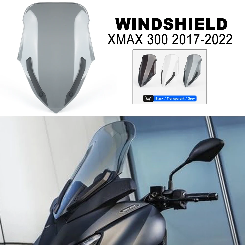 

For Yamaha Xmax X-max 300 Xmax300 X-max300 2017-2022 Motorcycle Front Windscreen Windshield Wind Screen Shield Deflector Guard