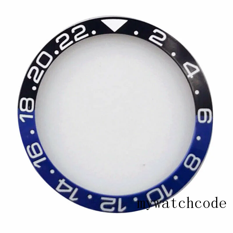 High Quality 35.4mm*29mm Black/Blue/Green Ceramic Slope Watch Bezel Insert Fit 38mm Bliger SUB Watch Case