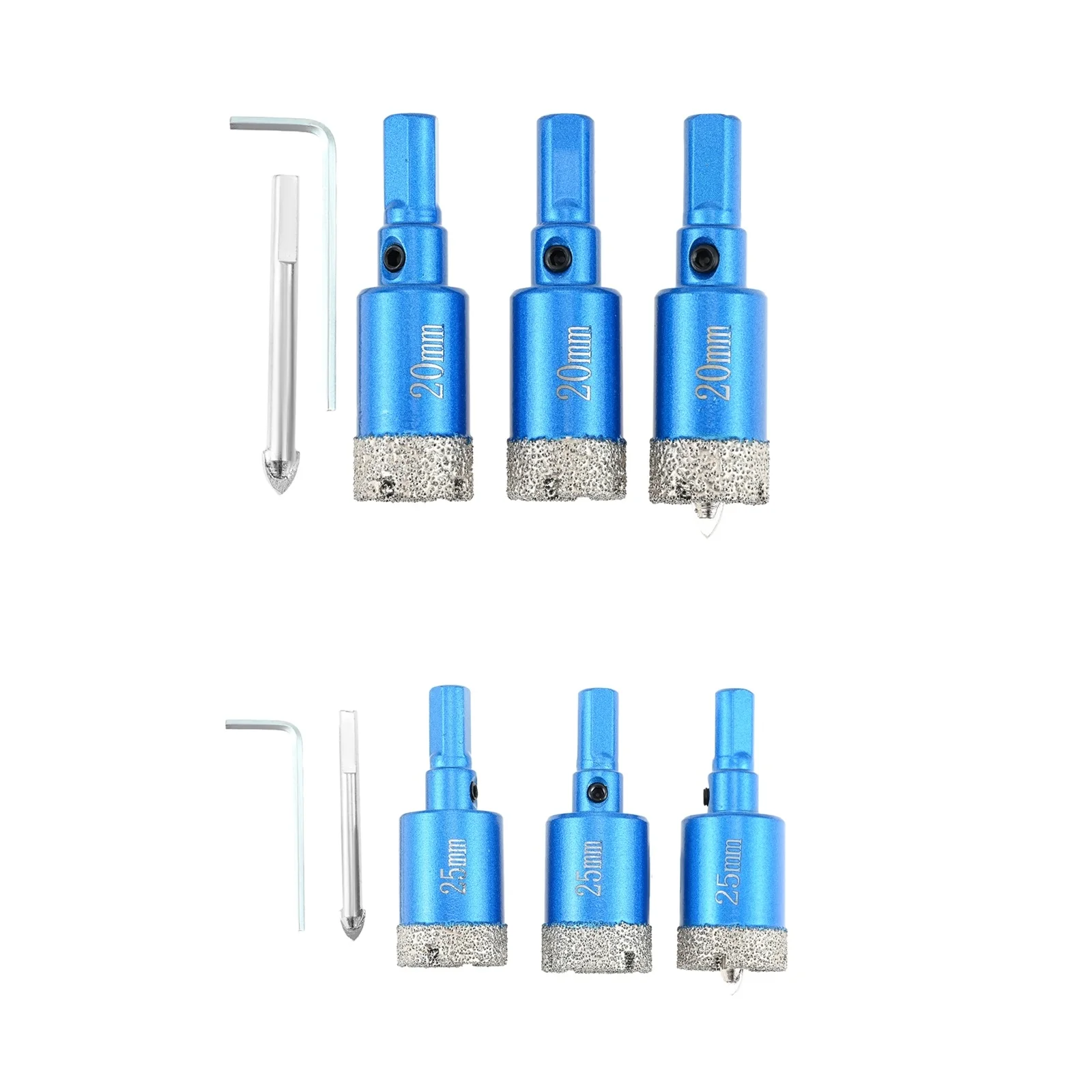 

3pcs/kit 20/25mm Dry Diamond Hole Saw Drill Bits 1" 3/4" Core Drill Bit Hole Pilot Drill Bit Drilling in Tile Marble Glass Stone