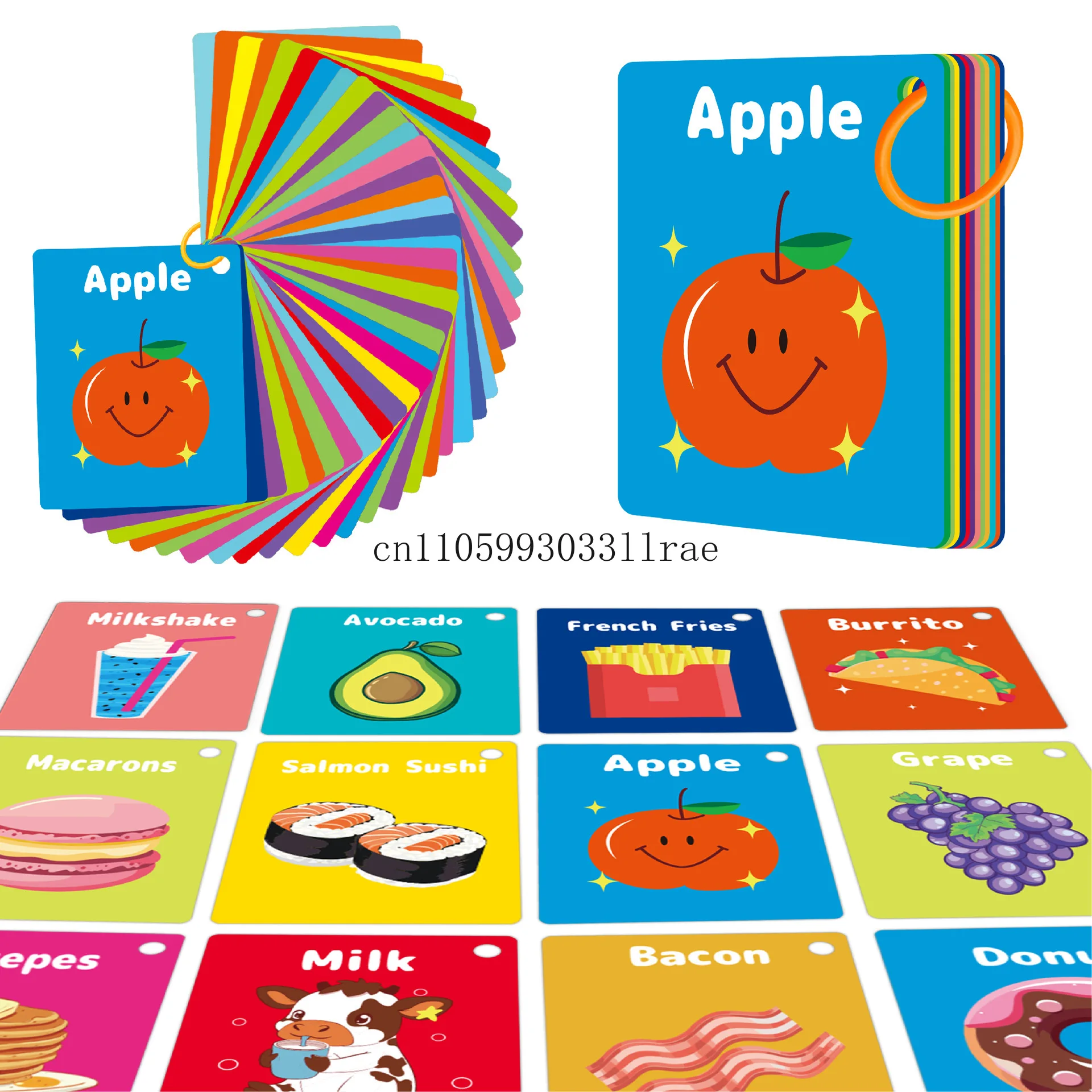 

50-карточные карточки для детского питания, просвещение фруктов для гурманов, раннего образования и познавательные карты