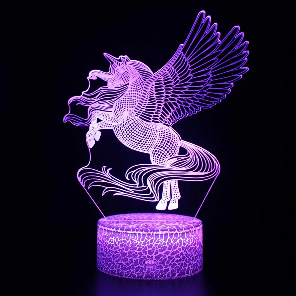 

Unicorn Nights Light for Kids 3D Illusion Unicorn Night Lamp 7 Colors Unicorn Gifts for Boys Girls Kids Room Decor Bedside Lamp