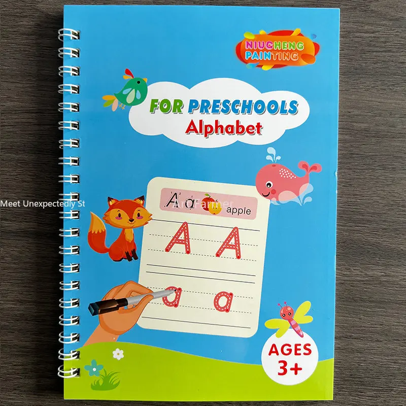 New Magical Tracing Workbook Erasable Magic Book for Children Reusable Notebook Writing for Lettering Calligraphy Set Montessori